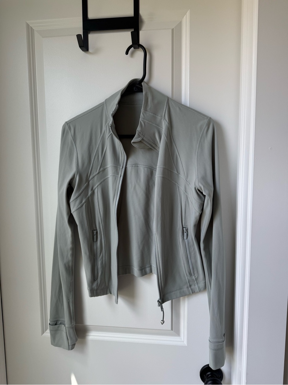 lululemon athletica Light Gray Zip-Front Bomber Jacket
